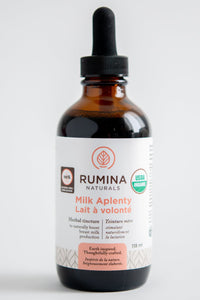 Milk Aplenty Alcohol Free 118ml bottle by Rumina Naturals