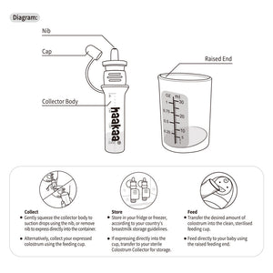 Haakaa Silicone Colostrum Collector Feeding Pack (pre-sterilised) - 6pcs