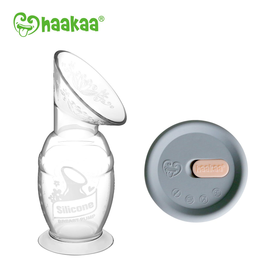 Haakaa Silicone Pump With Suction Base & Silicone Cap - 100ml
