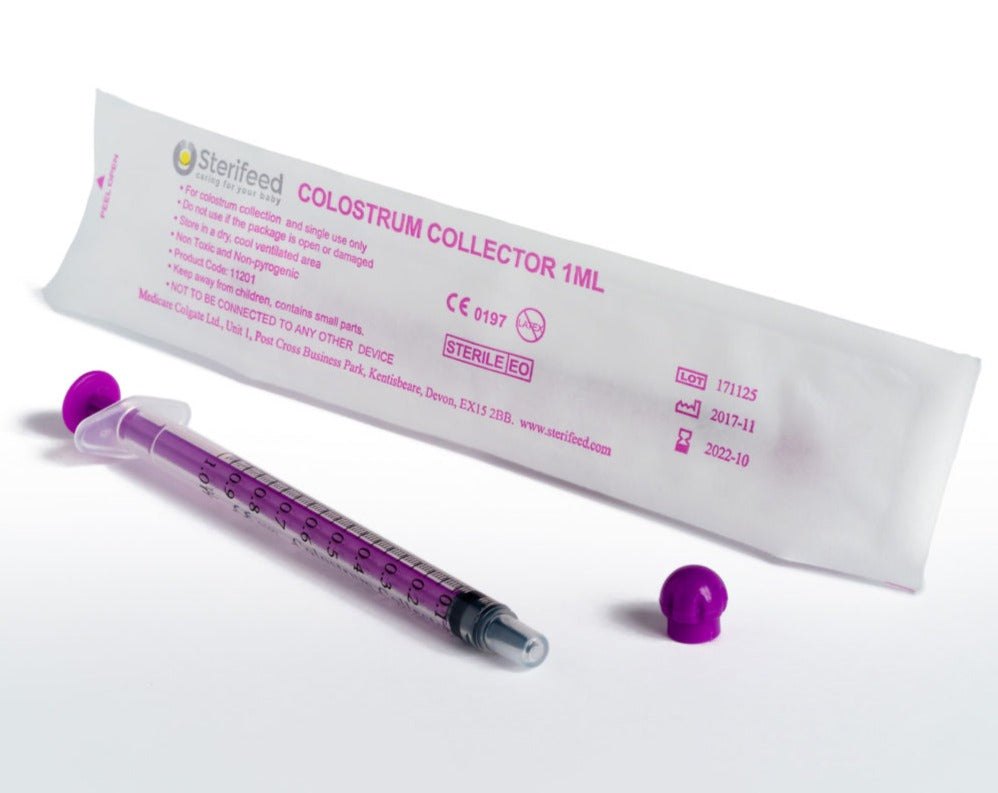 Sterifeed 1ml Colostrum Breast Milk Collector Syringe - Sterile