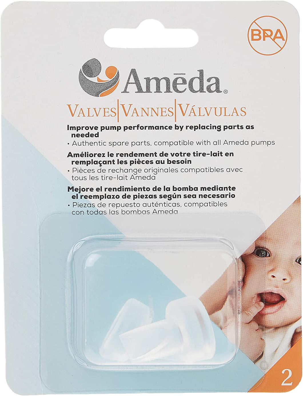 Ameda Breast Pump Valves (2 pack)